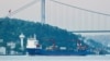 The Sparta II, shown in here in Turkey's Bosporus in 2022, was one of two Russian cargo ships that docked at the Syrian port of Tartus last week. 