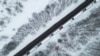 Trucks line up to cross the Polish-Ukrainian border at the Dorohusk-Jagodzin crossing, in Ludwinow, Poland, on December 4.