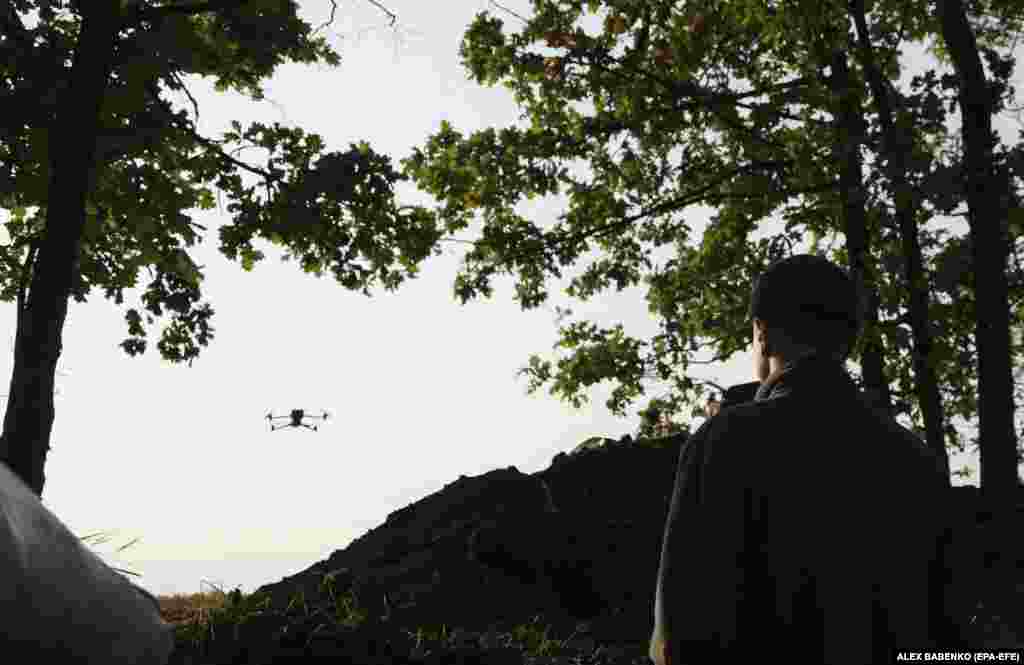 A small drone is set off for an intelligence-gathering mission along the front line in the Donetsk region. With small, mass-marketed, budget drones offering significant cost savings compared to traditional military assets, the use of these drones is expected to evolve as they play an increasingly important role in modern warfare.