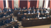 Georgia's parliament was discussing a controversial "foreign agent" law when the fighting erupted. 