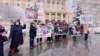 As the hearing took place on January 9, dozens of Saakashvili’s supporters rallied in front of the Tbilisi court demanding his immediate transfer to a Western hospital for treatment.