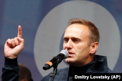 Jailed Russian opposition leader Aleksei Navalny (file photo)