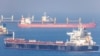 The cargo ship Despina V, carrying Ukrainian grain, is seen in the Black Sea off Kilyos near Istanbul, on November 2, 2022.