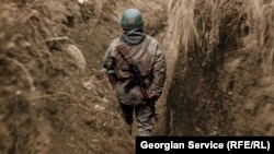 A Georgian fighter in Ukraine