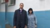 Dmitry Barmakin stands in front of the courthouse in Vladivostok in September 2020.