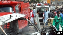 The site of the August 12 bridge blast in Peshawar