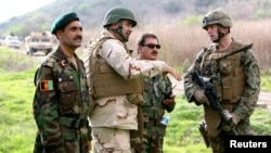 Afghan National Army officers participate in combat-scenario training exercises at U.S. Marine Corps Base Camp Pendleton in California. (file photo)