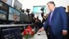 Tajikistan's authoritarian President Emomali Rahmon inaugurates two new TV channels -- Varzish and Cinama -- in Dushanbe in March.