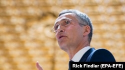 NATO Secretary-General Jens Stoltenberg made his comments before an audience in London on June 21. 