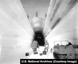 A photo from Camp Century, the site of the top secret Project Iceworm in Greenland in 1960