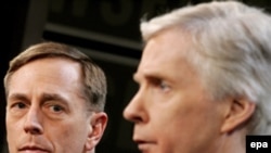 General David Petraeus (left) and Ryan Crocker (file photo)