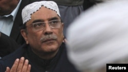 Pakistan President Asif Ali Zardari remains in a Dubai hospital for observation.