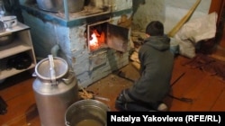 The family relies on a traditional Russian stove to keep the cold Siberian winter at bay.