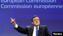 European Commission President Jose Manuel Barroso at a news conference on Ukraine last week at the EC headquarters in Brussels