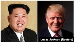 North Korean leader Kim Jong Un (left) and U.S. President Donald Trump (combo photo)