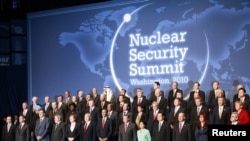 World leaders pose for a group picture at the U.S. Nuclear Security Summit