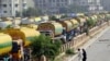 NATO tankers are parked near oil terminals in the port city of Karachi after Pakistani authorities shut vital NATO supply routes into Afghanistan.