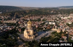 The Holy Trinity Cathedral in central Tbilisi