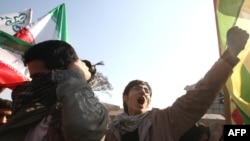 Iranians protest against the EU's decision to remove MKO from its list of terrorist organizations in 2009. 