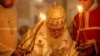 Georgian Patriarch Ilia II leads a midnight Christmas service at the Holy Trinity Cathedral in Tbilisi on January 7, 2018.