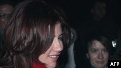 Anna Chapman at the wave-off ceremony