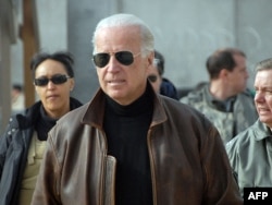 Then-Vice President-elect Joe Biden in Kandahar, Afghanistan, on January 11, 2009.