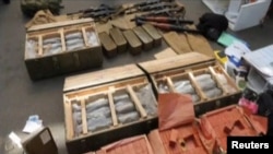 Weapons confiscated from the detained French citizen