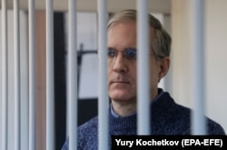 Paul Whelan attends a court hearing in Moscow in October last year.