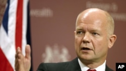 British Foreign Secretary William Hague