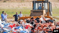 Russia last year bulldozed tons of peaches, cheese, and other banned food items brought in from the European Union.