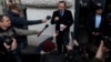 U.S. Ambassador to Hungary David Pressman addresses the media after the parliamentary session ended without a vote in Budapest on February 5.