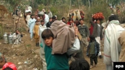 Local residents flee violence in Swat valley, another hotspot in western Pakistan's tribal areas.