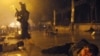 Georgian police detain protesters during the clashes in Tbilisi on May 26.