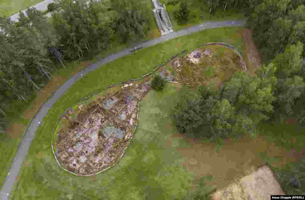 This lily pond concealed a concrete base solid enough to hold the weight of a large helicopter.