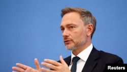 German Finance Minister Lindner holds a press conference on budget plans in Berlin.