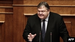 Greek Finance Minister Evangelos Venizelos