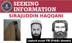 The FBI's "wanted" poster for Haqqani.