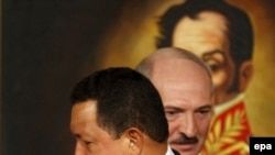 Venezuelan President Hugo Chavez and Belarusian President Alyaksandr Lukashenka met in Caracas this week.