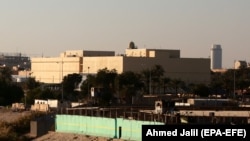 The U.S. Embassy compound in the heavily fortified Green Zone in central Baghdad (file photo)