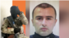 On October 21, 2020, a masked gunman wearing military fatigues took 43 people hostage at a branch of the Bank of Georgia in the western city of Zugdidi. Georgia's Interior Ministry identifies the suspect as Badri Esebua (right). (composite photo)