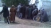 Uzbek pensioners gathered on March 13 to collect their pension payments in central Sirdarya Province.